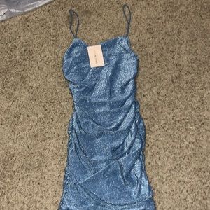 blue sparkle dress from shein